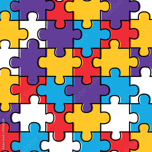 puzzle pieces icon image vector illustration design 