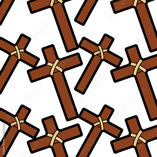 cross christian catholic paraphernalia  pattern image vector illustration design 