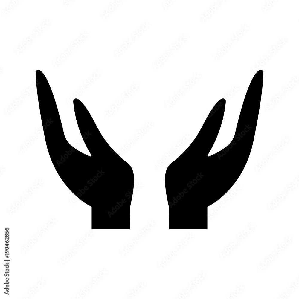 hands shelter icon image vector illustration design black and white hands shelter icon image vector illustration design black and white