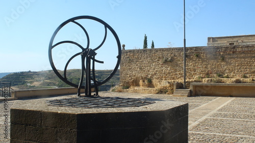 Well at Roof Deck of Church-Fortress of Santa María de Ujué photo