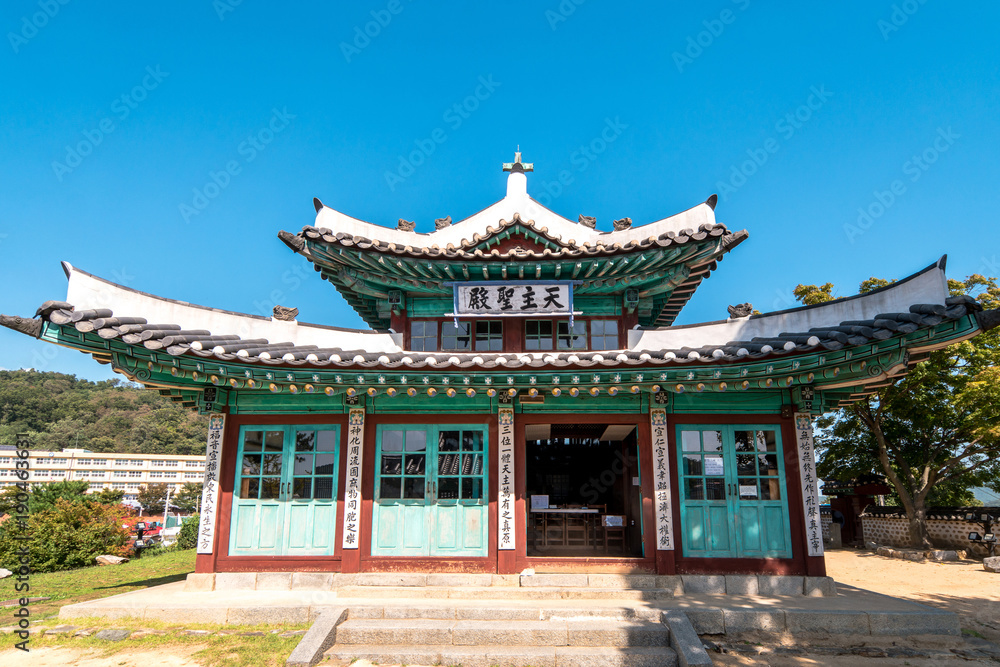 Korea's first Hanok Anglican Church. Ganghwado, South Korea