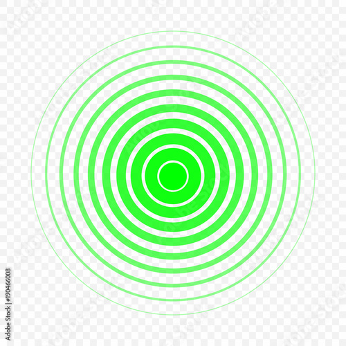 Pain circle green icon for medical design