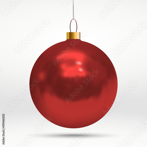 realistic shiny hanging christmas baubles isolated