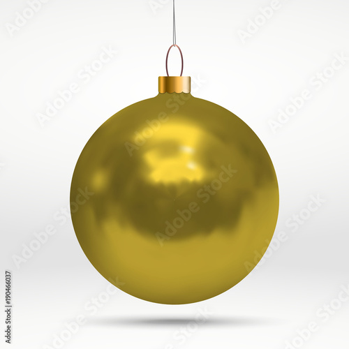 realistic shiny hanging christmas baubles isolated