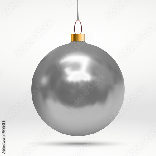 realistic shiny hanging christmas baubles isolated