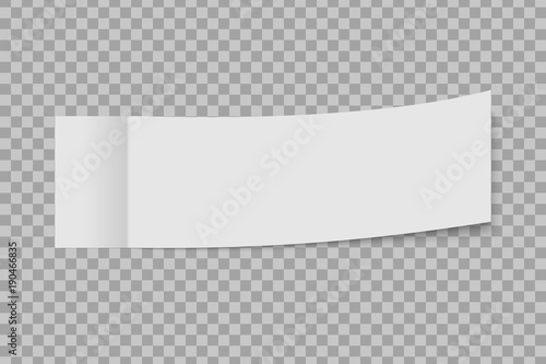 Post note sticky sticker with peel off corner isolated on a transparent background