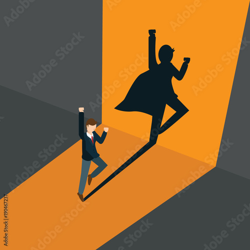 businessman become a super businessman 