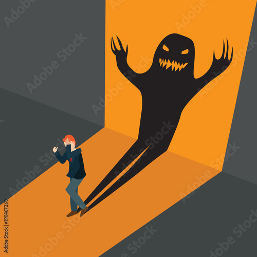 business afraid frightening shadows