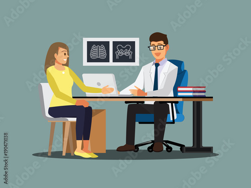 Medical doctors character Disease diagnosis
 , illustration