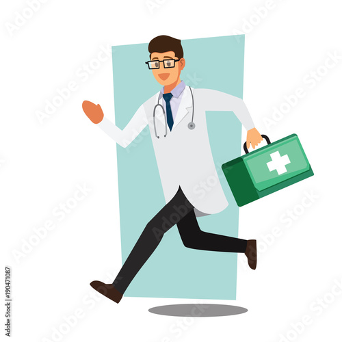 Medical doctors Emergency character, illustration