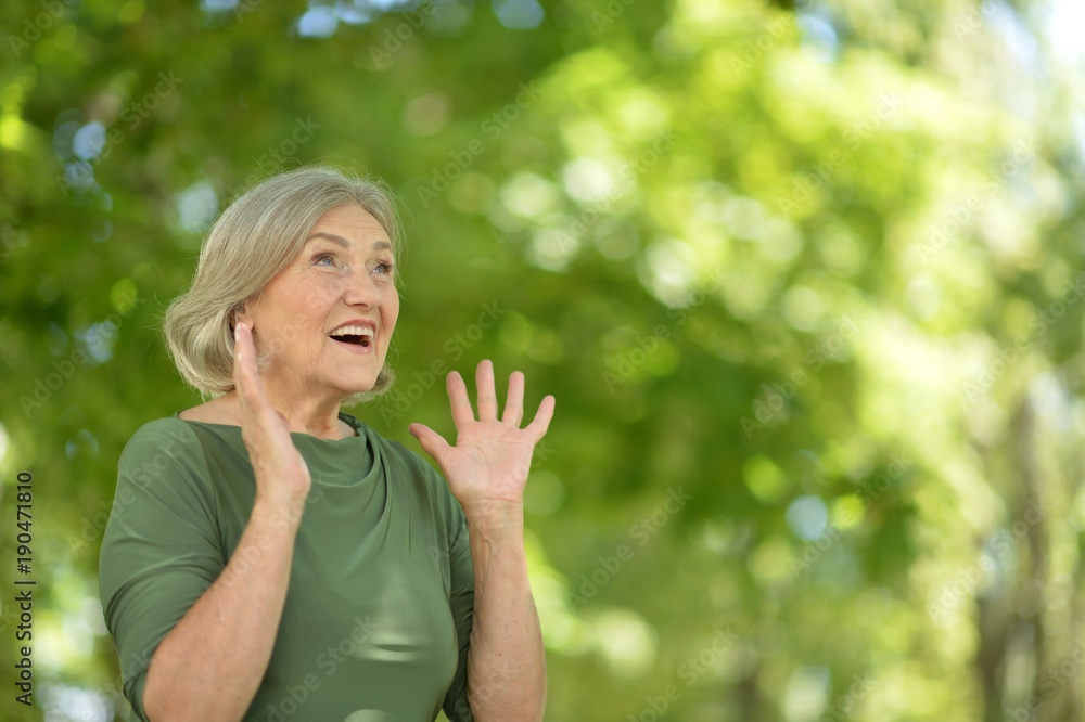 cheerful senior woman cheerful senior woman