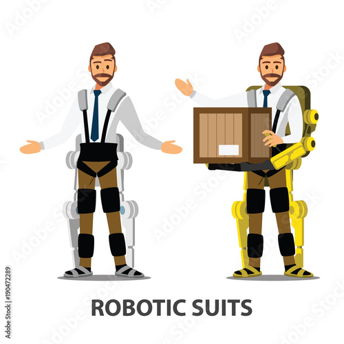 robotics suit character , vector