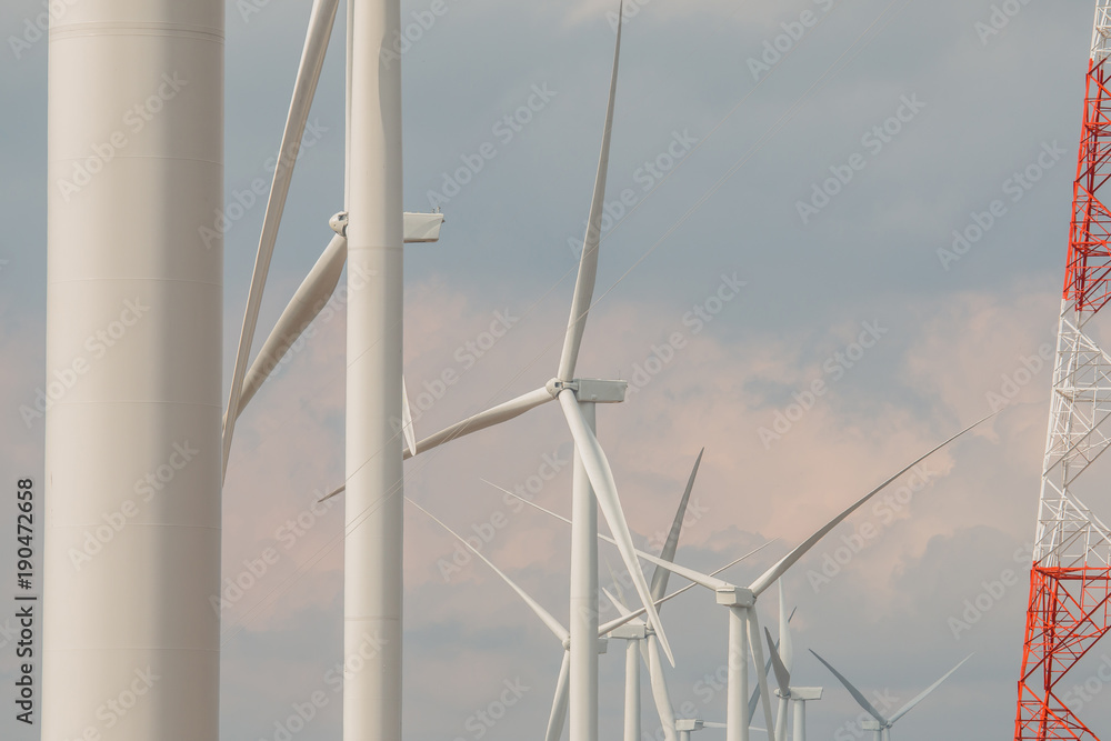 wind turbine power generating electricity. Eco power wind turbine power generating electricity. Eco power