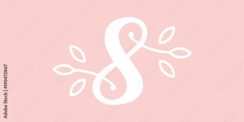 Obraz premium 8 March Floral Vector Illustration International Woman s Day