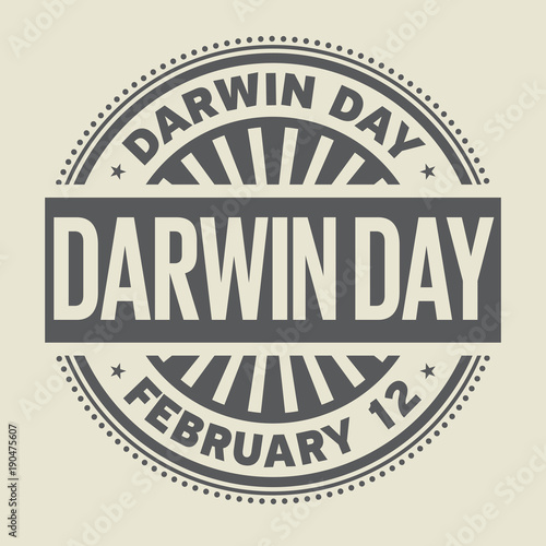 Darwin Day rubber stamp