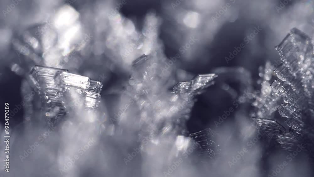 Close up shot of frost snow crystals. Close up shot of frost snow crystals.