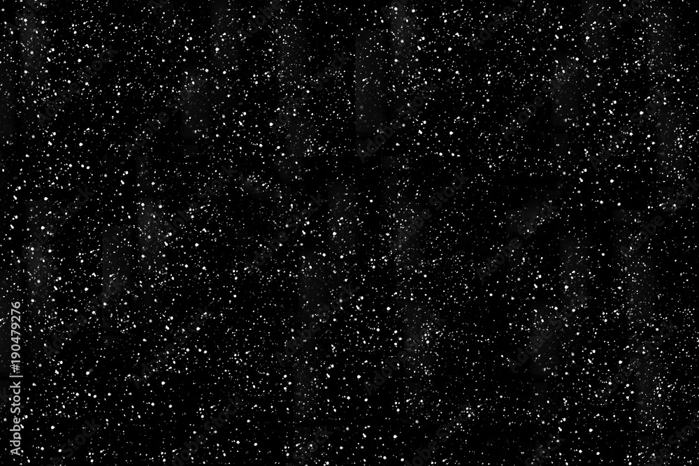 Snowflake material in the black background