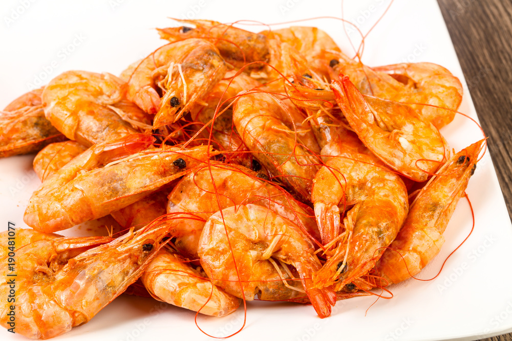 Boiled prawns Boiled prawns