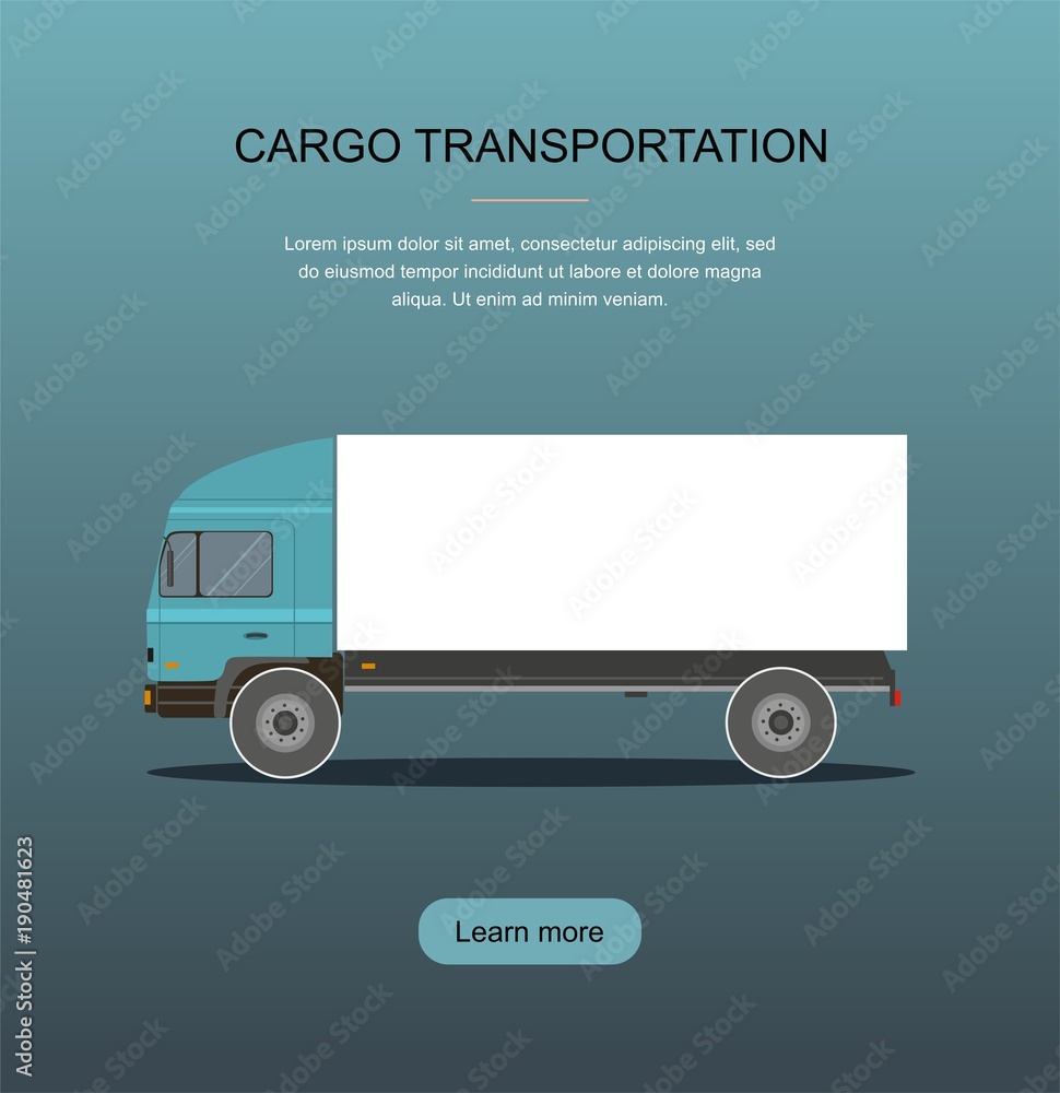 Blue Cargo Delivery Truck Blue Cargo Delivery Truck