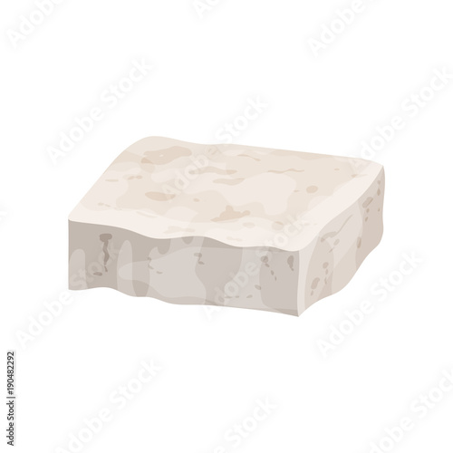 Feta cheese dairy product cartoon vector Illustration