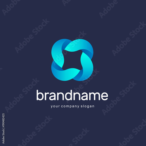 Vector symbol design. Hexagon sign. Vector icon for your business. Association, Alliance, Unity.