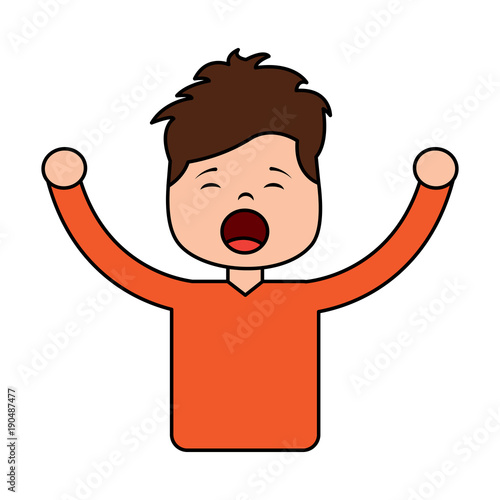 man screaming icon image vector illustration design 