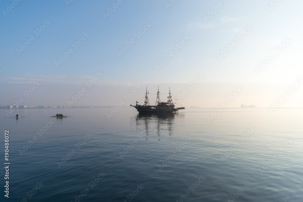 Pirate Ship on the Mediterranean Sea of Thessaloniki Pirate Ship on the Mediterranean Sea of Thessaloniki
