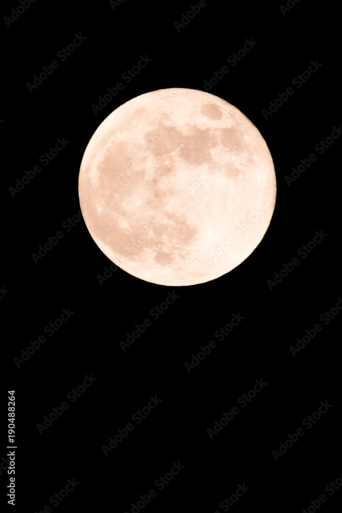 Obraz premium Supermond am 31. Januar 2018