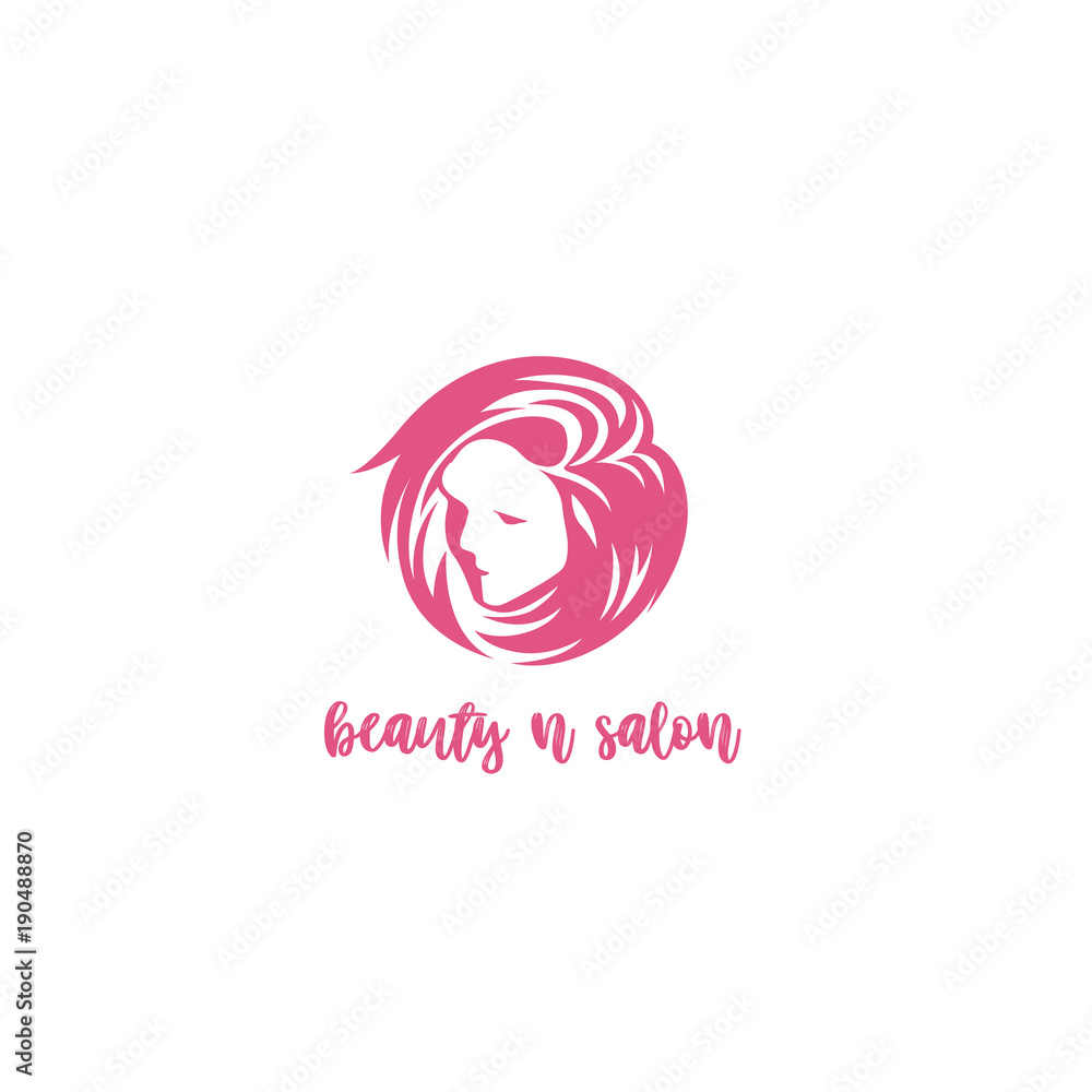 minimal logo of beauty and salon vector illustration minimal logo of beauty and salon vector illustration