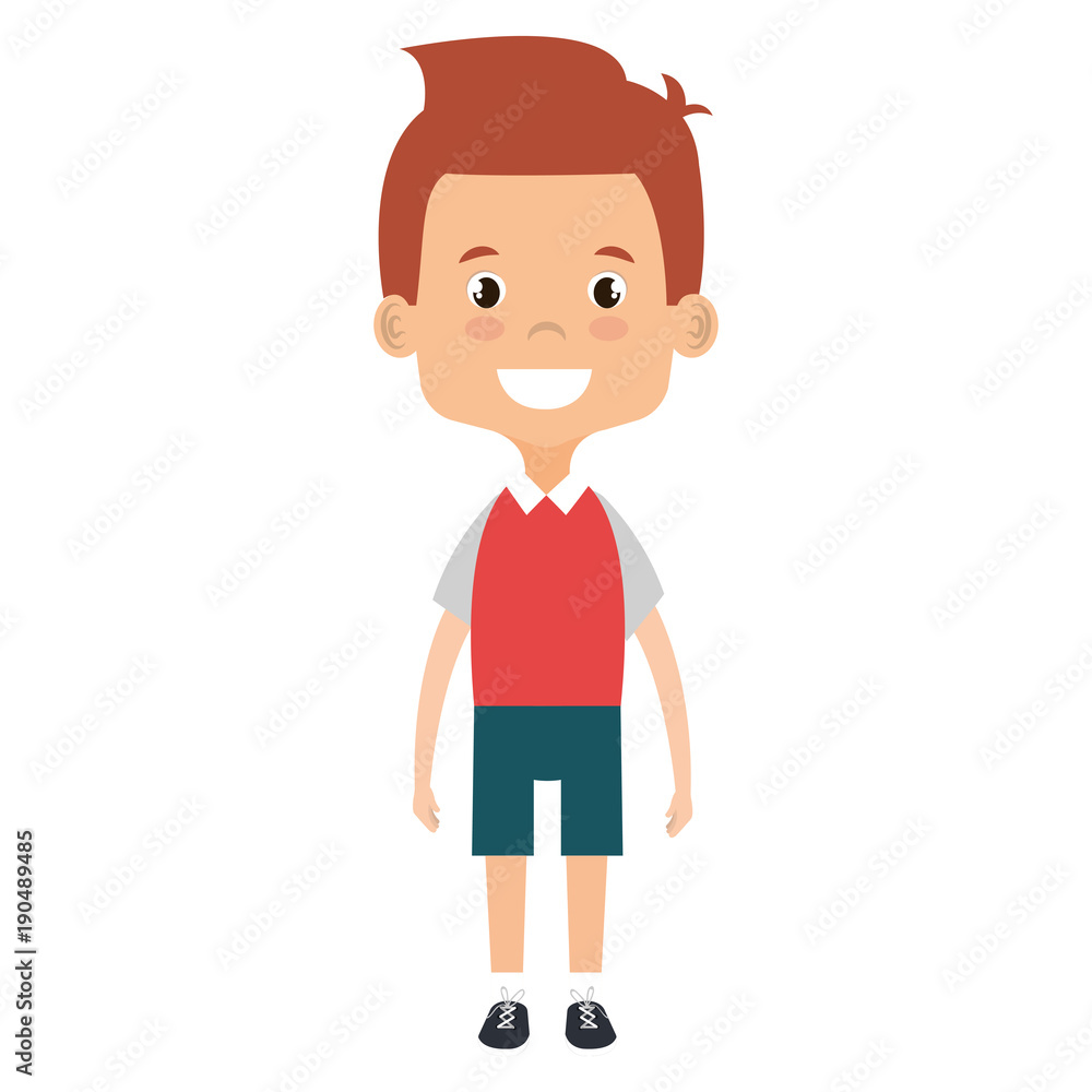 cute and little boy vector illustration design