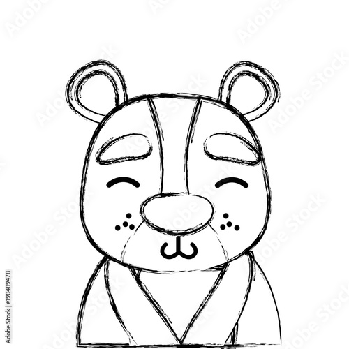 grunge adorable and shy bear wild animal