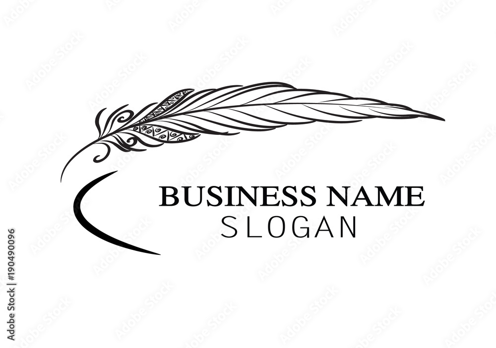 Fototapeta premium feather icon design