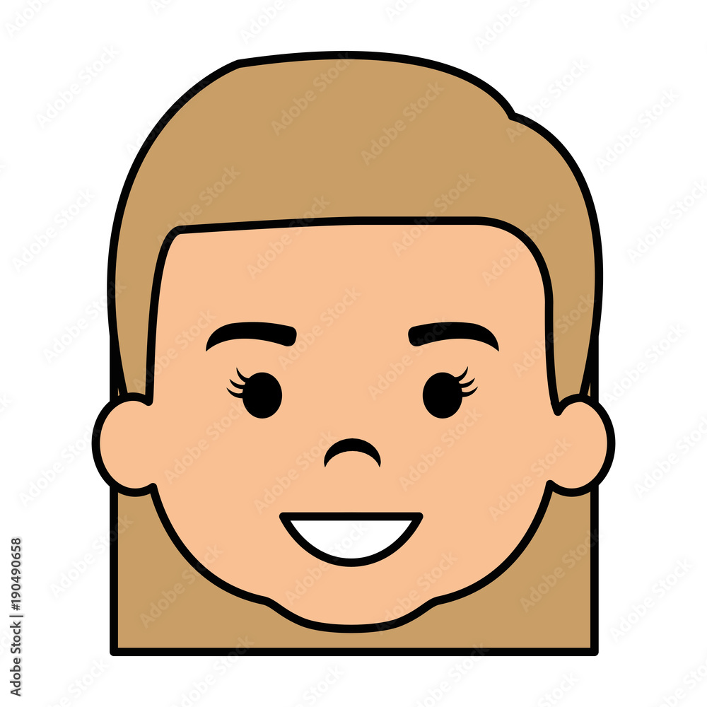 cute and little girl head vector illustration design cute and little girl head vector illustration design