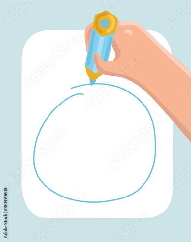 writing hand with pencil