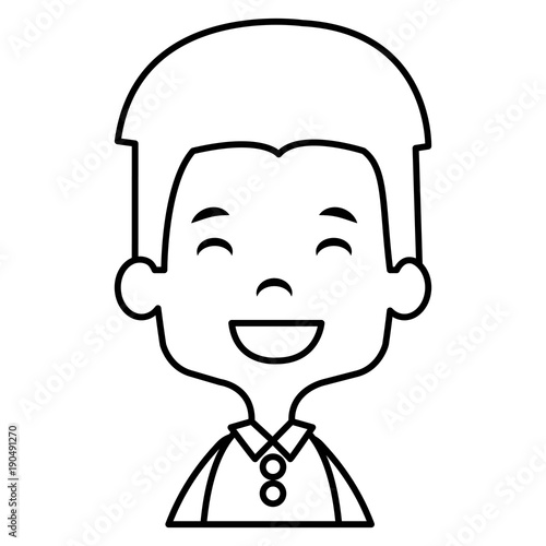 cute and little boy vector illustration design
