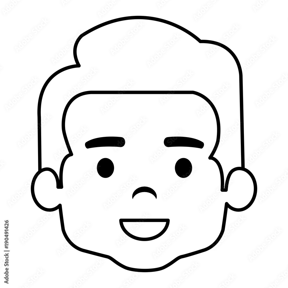 cute and little boy head vector illustration design cute and little boy head vector illustration design