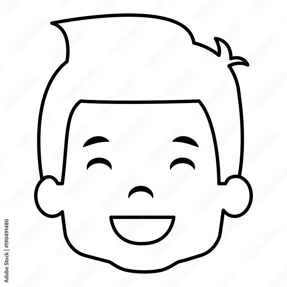 cute and little boy head vector illustration design cute and little boy head vector illustration design