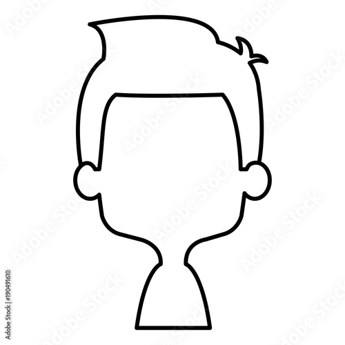 cute and little boy shirtless vector illustration design