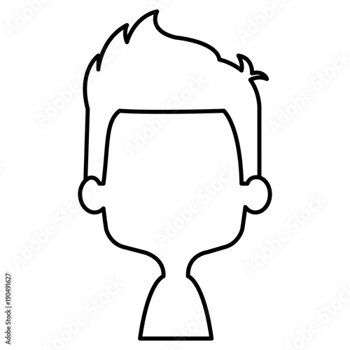 cute and little boy shirtless vector illustration design