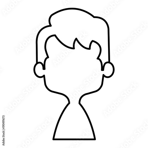 cute and little boy shirtless vector illustration design