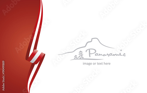 Austria abstract flag brochure cover poster wall mural background vector