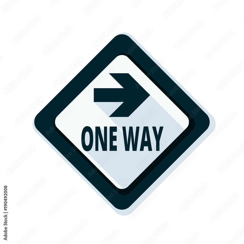 One Way Right Arrow Sign illustration One Way Right Arrow Sign illustration