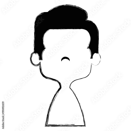 cute and little boy shirtless vector illustration design