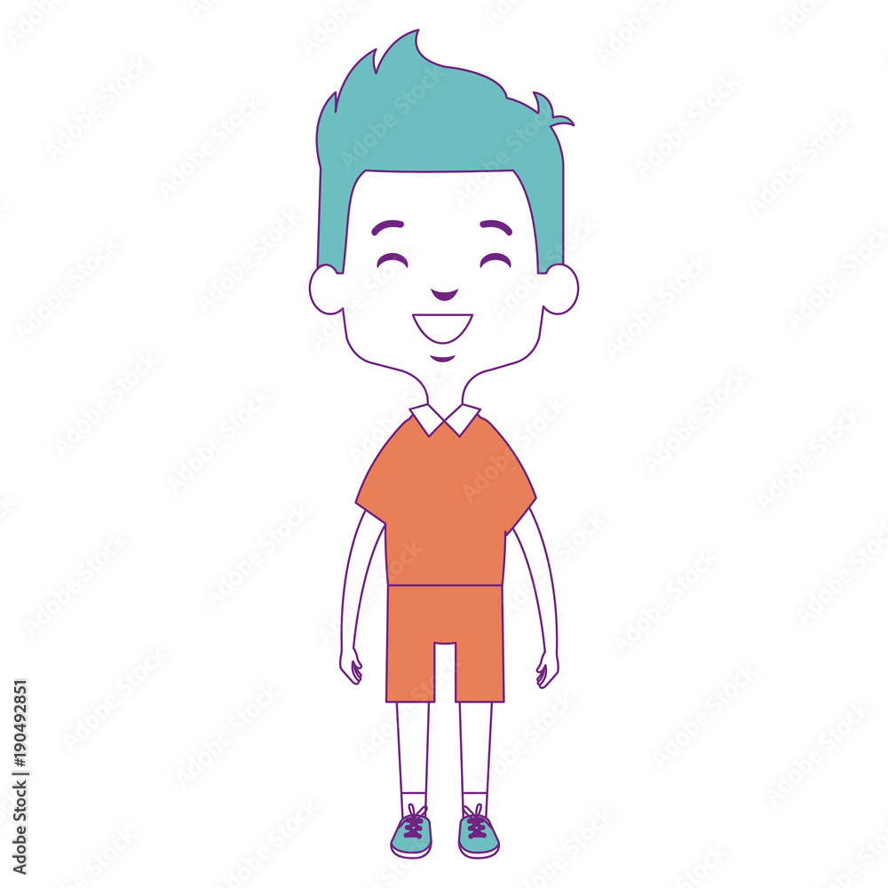 cute and little boy vector illustration design