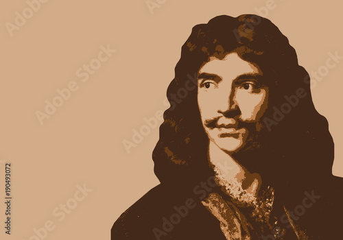 Molière - écrivain - portrait - personnage célèbre - théâtre - littérature - personnage - comédien - livre