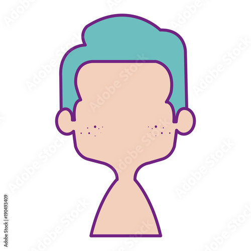 cute and little boy shirtless vector illustration design