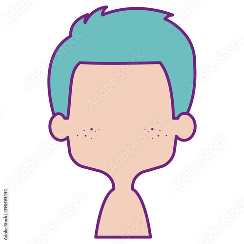 cute and little boy shirtless vector illustration design