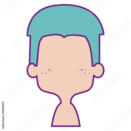 cute and little boy shirtless vector illustration design