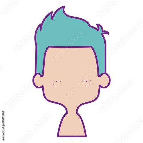 cute and little boy shirtless vector illustration design
