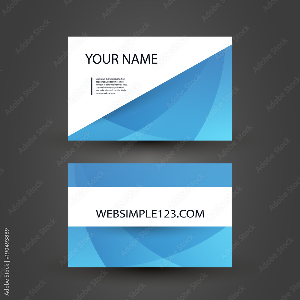 Fototapeta premium Colorful Modern Style Business Card Template, Back and Front Side, Vector Design